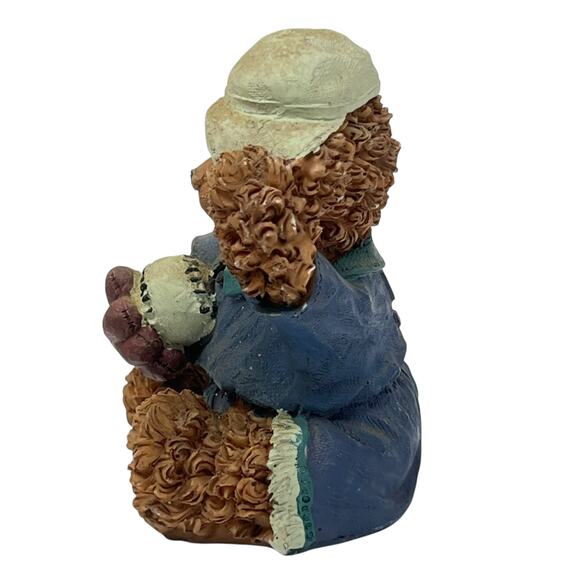 Little League Bear with Baseball and Ball Cap Resin Figurine - Picture 4 of 8